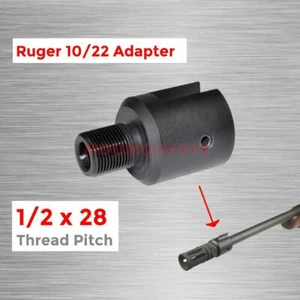 Ruger 10/22 Barrel End Thread Adapter CNC Alloy Steel for 1/2" x 28 Thread Pitch - Bild 1 von 6