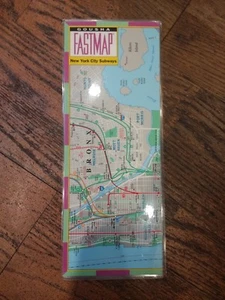 Mapa plegable laminado (FM) del metro de la ciudad de Nueva York FastMap - Imagen 1 de 2