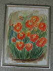 Watercolor paintings still life flowers ready to live framed 2011/2012 (0521-129)