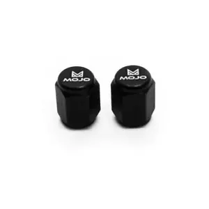 MOJO Anodized Black Valve Stem Caps - Picture 1 of 1
