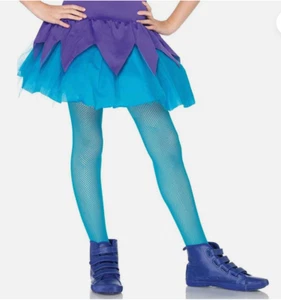 Enchanted Costumes Children's Fishnet Tights Blue XL 11-13 - Picture 1 of 3