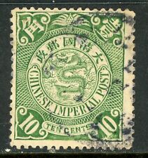 China 1900 Imperial 10¢ Green Coiling Dragon  Scott # 116 VFU D272