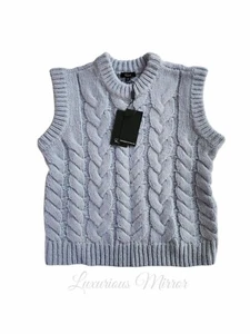 Maglione donna Rails lana Alexis blu cielo gilet maglia cavo capospalla senza maniche - Foto 1 di 9