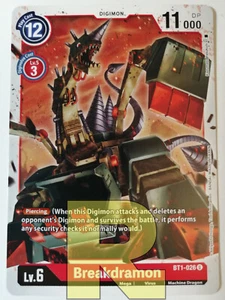 Breakdramon ® BT1-026 U ® Non Comune ® DIgimon Ver.1.0 ® Inglese  - Picture 1 of 1