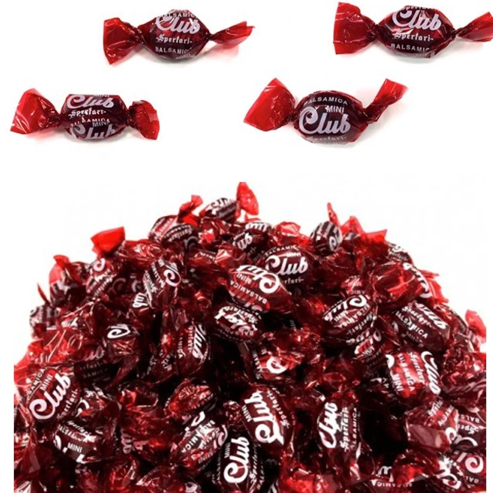 1000 gr CARAMELLE SPERLARI CLUB MINI FORTE CARAMELLINE MENTOLO E EUCALIPTO ROSSE
