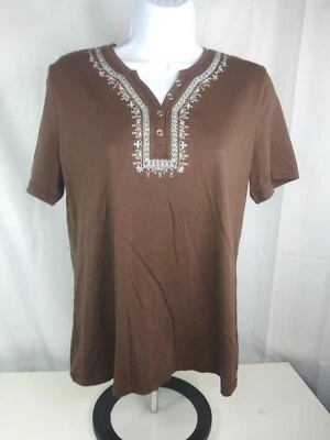 Camisa para mujer Coral Bay talla S pequeña con botones superiores Foto 1 de 4