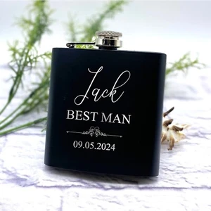 I Saw a Tiger Flask for Groom Gift Groomsmen Hip Flask Stainless Steel - Picture 1 of 7