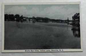 Bird's Eye View, Indian Lake Denville, New Jersey Postcard (F1) - Picture 1 of 2
