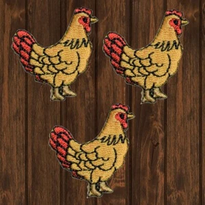 Chicken Embroidered Patch —  Farm Hens - 3-Pack -(Iron On) - Picture 1 of 1