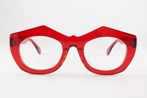 Rare Authentic See Eyewear 2360 C523 48mm Translucent Red Frames Glasses France - Picture 1 of 6