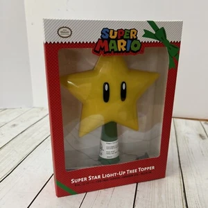 Nintendo Super Mario 9" Super Star Light Up LED Plug In Christmas Tree Topper - Picture 1 of 4