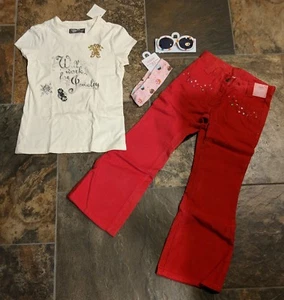 NWT Sz 6 Gymboree CUPCAKE CUTIE Red Corduroy Pants Ivory Top - NO ACCESSORIES - Picture 1 of 3