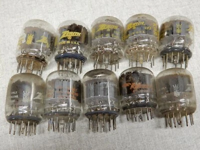 Zenith Mostly 6U10 Vacuum Tubes Qty 10 Untested and Used Foto 1 de 3