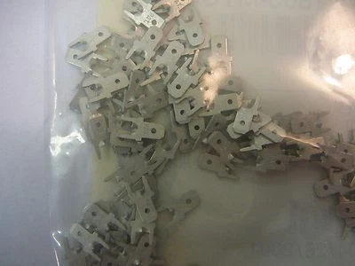 Terminal PCB 0.187" Male Quick Disconnect Type 0.032" Thick Brass *NEW* Qty.100 - Image 1 of 2