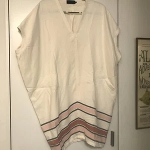 Hatch Maternity V Neck Slouch Dress  O/S  Neutral Minimalist Cotton Morocco - Picture 1 of 10