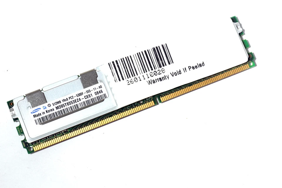 Samsung M395T6553EZ4-CE61 PC2-5300F-555-11-A0 512MB FB DIMM Server Memory RAM - Image 1 of 1