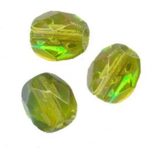 50 Perles Facettes boheme 4mm - OLIVE AB ( Olivine AB ) - Picture 1 of 1