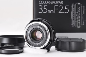 [Mint Boxed /Hood] Voigtlander COLOR SKOPAR 35mm F/2.5 Pll VM Leica M From Jp SB