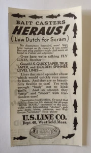 1938 U. S. Line Co. Fishing Line Advertisement Westfield, Massachusetts - Picture 1 of 1