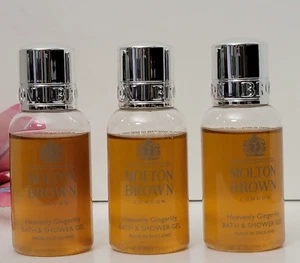3 pk MOLTON BROWN Heavenly Gingerlily Bath and Shower Gel 1 FL OZ TRAVEL SIZE - Picture 1 of 2