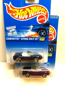 1997 Hot Wheels CORVETTE STING RAY lll #595 - Varianti viola e blu scuro - Foto 1 di 5