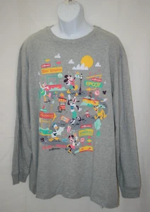 Walt Disney World Play in the Park Mickey Mouse 4 Parks Gray Shirt Size XXL NEW - Picture 1 of 11