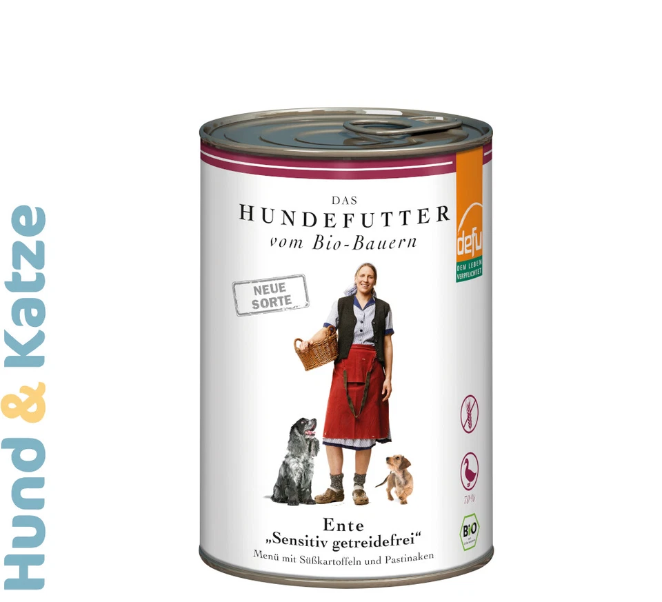 12x410 g defu BIO-NASSFUTTER SENSITIVE ENTE GETREIDEFREI MONO-PROTEIN V. DEMETER - Bild 1 von 1