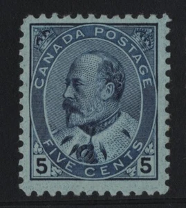 #91 Edward VII 5c Canada mint well centered cv $350 Re-ENTRY ? - Picture 1 of 2