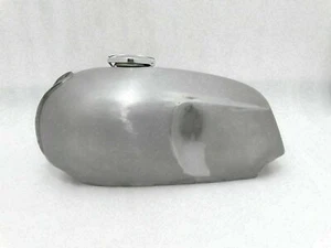 Norton Commando Roadster Raw Steel Petrol Gas Fuel Tank With Chrome Cap - Bild 1 von 8