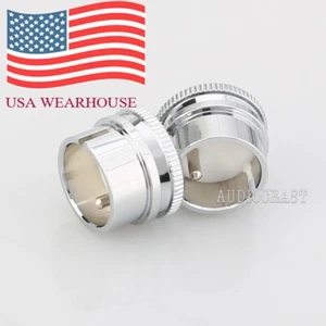 2PCS male Noise Stopper Chrome Plated Copper XLR Plug Caps Protective Shielded - Picture 1 of 10