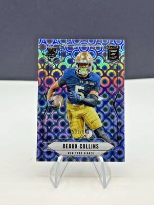 2025 Panini Donruss Elite Rookies Beaux Collins Lavender Pyramids /649 SP RC - Image 1 of 4