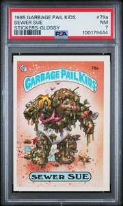PSA 7 NM 1985 Garbage Pail Kid #79a SEWER SUE STICKER CARD GLOSSY - Picture 1 of 2