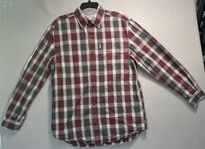 Carhartt Hemd Herren Medium rot grau kariert Bellevue Button Down Workwear Outdoor - Bild 1 von 9