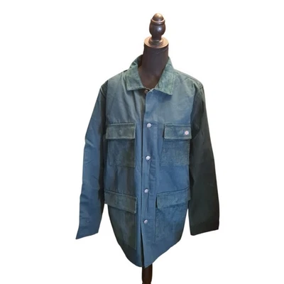Abrigo Dickies Reelaborado Tareas Para Hombre Talla Mediana Verde Denim Cuello Chaqueta Informal Foto 1 de 4
