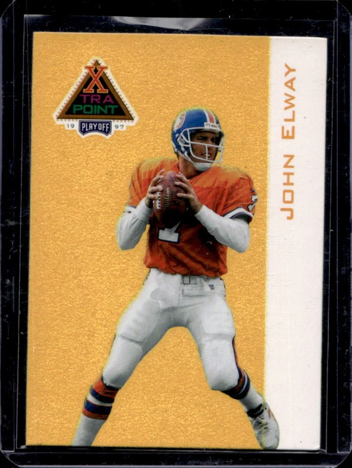 1997 Playoff First & Ten John Elway Xtra Point Yellow #XP-5 Broncos - Image 1 of 2
