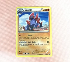 Pokemon Card Gigalith 53/98 STAFF STAMPED Emerging Powers Prerelease Promo - Picture 1 of 2