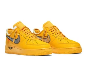 Nike Air Force 1 Off White Virgil University Gold DD1876-700 Lemonade - Size 4.5 - Picture 1 of 5