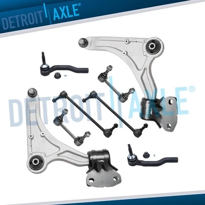 8pc Front Lower Control Arm Tie Rod Sway Bar for 2013-20 Ford Fusion Lincoln MKZ - Image 1 of 4