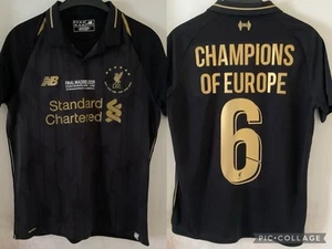 2018/19 Liverpool FC Champions of Europe 6 Times Shirt Youths XL / Small Man - Picture 1 of 15