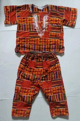 Traditional Senegal Baby Outfit 2-piece Pants Shirt Top African Sotiba Simpafric - Image 1 of 4