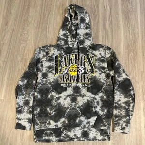 NBA Los Angeles Lakers Hoodie Adult Large Grey Tie Dye - Picture 1 of 6
