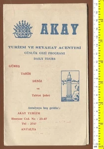 #64630 Antalya Türkei wohl 50er Jahre. Τουριστική εταιρία AKAY. werbeformular 6 pg - Bild 1 von 3