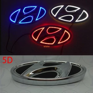  5D LED Light Auto Rear Emblem Badge cal for Hyundal AZ Car Front Center - Picture 1 of 24