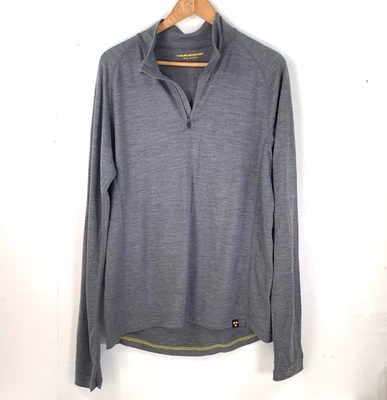 Nukeproof Merino 1/4 Zip Baselayer Shirt XXL Mens Grey Blackline Long Sleeve - Image 1 of 4