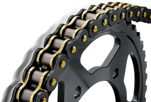 BikeMaster 525 BMZR Z-Ring Chain 130 Links Black/Gold - Picture 1 of 1