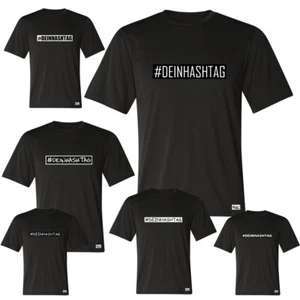 EAKS® Herren T-Shirt "#Dein Hashtag" individueller Druck eigener Text Wunschtext - Bild 1 von 47
