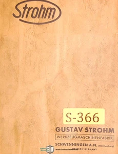 Strohm M125, Avvitatore Automatico, Manuale Operazioni 1961 - Foto 1 di 3