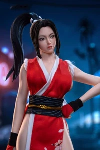 1/6 Mai Shiranui Movable Eyes Head Sculpt with Fan Model for 12" Female Figure - Picture 1 of 5