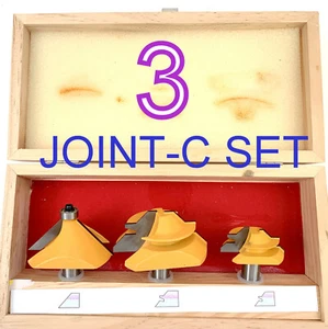 3 Stck. 1/2 Zoll SH 1 Zoll Tiefenfase, 45° Gehrung, kleines 45° Gehrungsgelenk-C Router Bit Set - Bild 1 von 12
