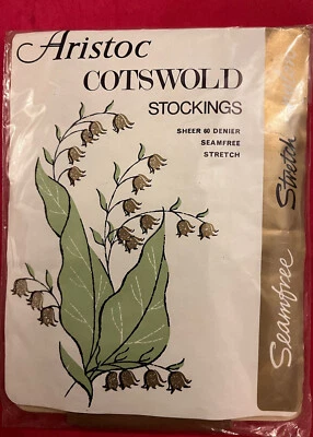 Vintage 1970’s Aristoc Cotswolds nylon stockings. Vintage 10.5-11 Shade - Allure - Image 1 of 4